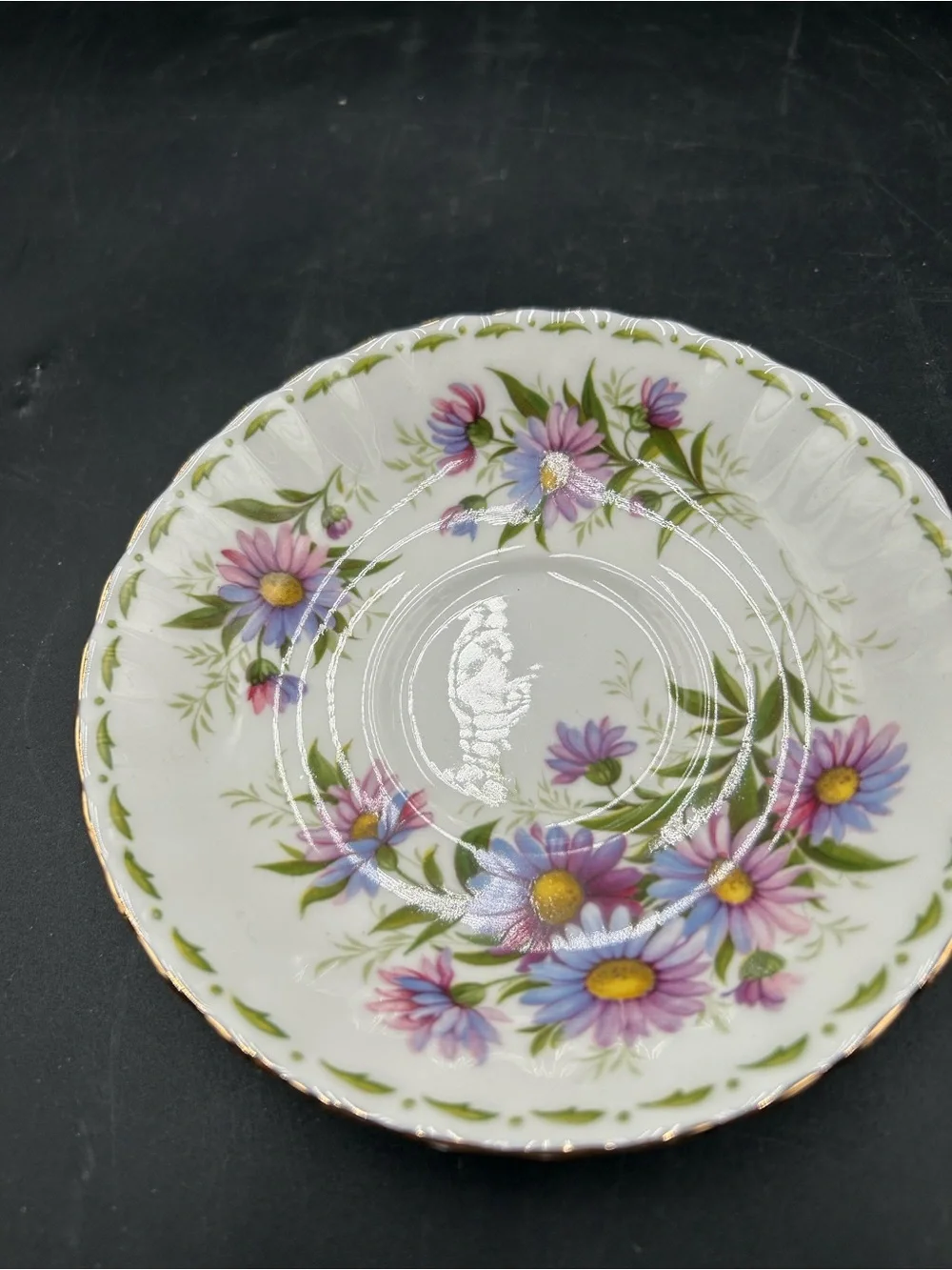 Royal Albert michaelmas daisy bone China Teacup- White Multicolor Flowers